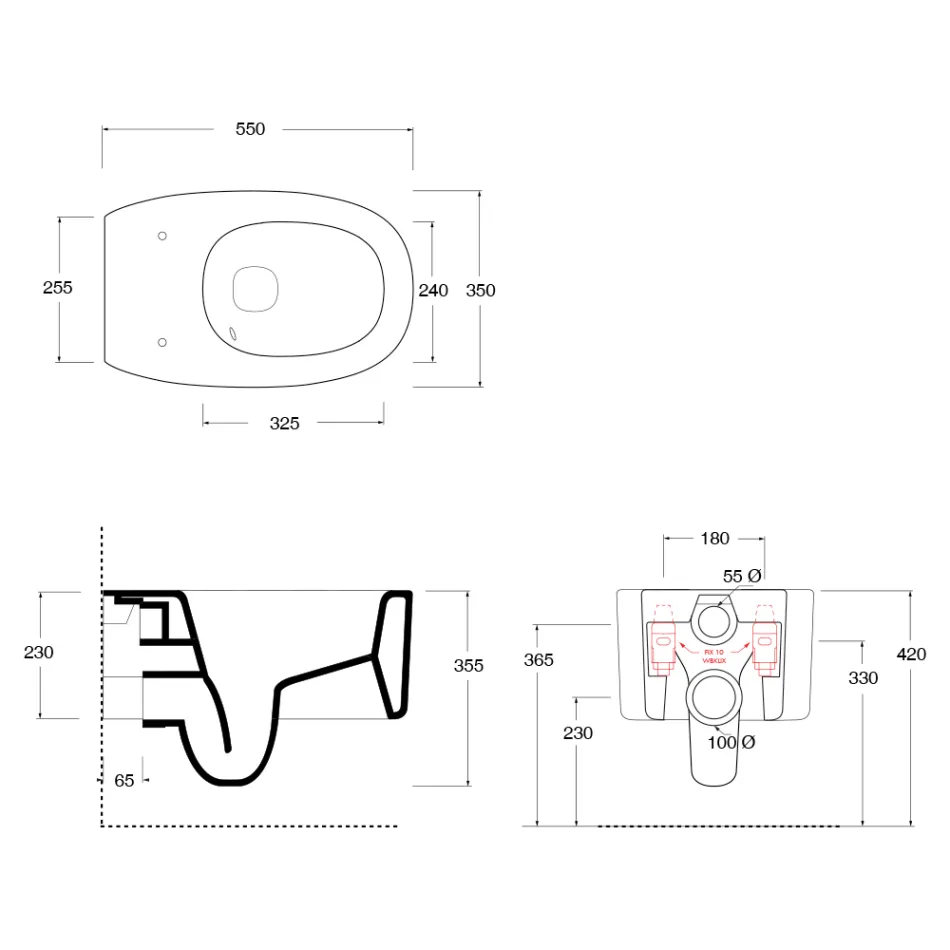 Wandcloset van keramiek in diverse kleuren, gemaakt in Italië - Girl Viadurini