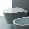 Pot hing toilet in een modern Zon Ronde 57x37 cm keramiek, gemaakt in Italië
