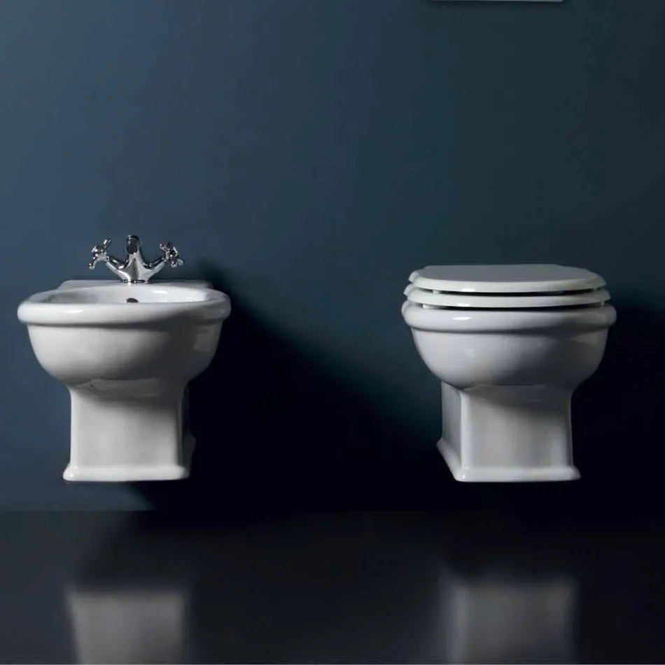 Vaas modern opschorting WC witte keramische Style 54x36 Made in Italy Viadurini