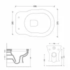 Vaas modern opschorting WC witte keramische Style 54x36 Made in Italy Viadurini