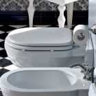 WC geschorste vaas klassieke stijl in wit keramiek Made in Italy - Marwa Viadurini