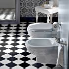 WC geschorste vaas klassieke stijl in wit keramiek Made in Italy - Marwa Viadurini