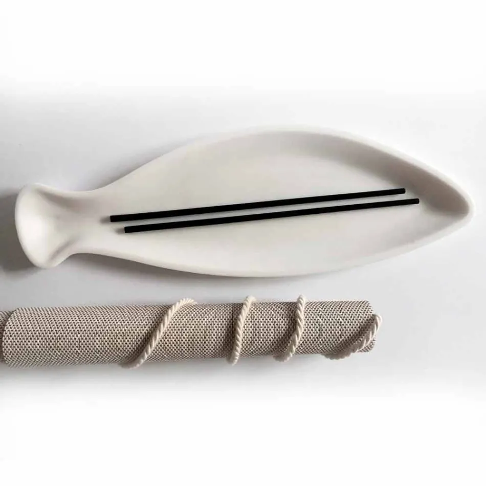 Keukenblad in wit Carrara-marmer handgemaakt in Italië - Fish Viadurini