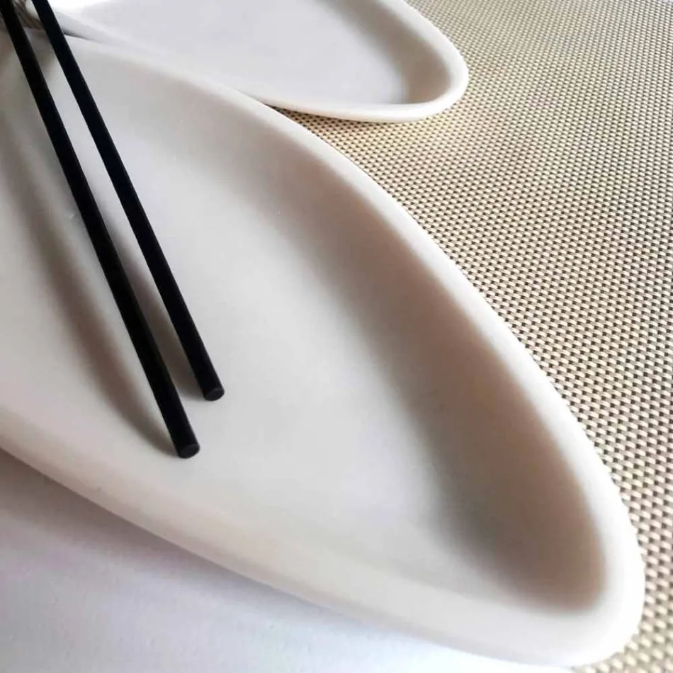 Keukenblad in wit Carrara-marmer handgemaakt in Italië - Fish Viadurini