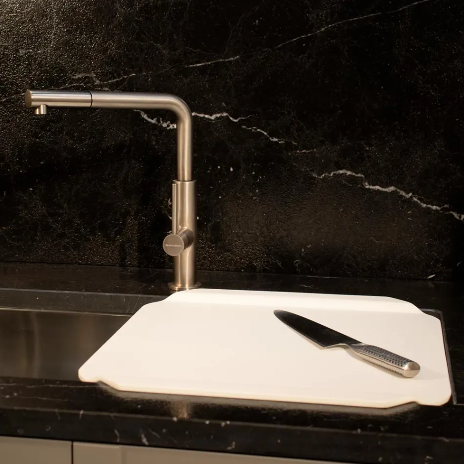 Keukenblad of snijplank in wit Corian Made in Italy Design - Ivanova Viadurini