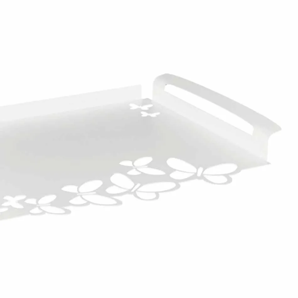 Wit, beige of ivoorkleurig design dienblad gemaakt in Italië - Leiden Viadurini