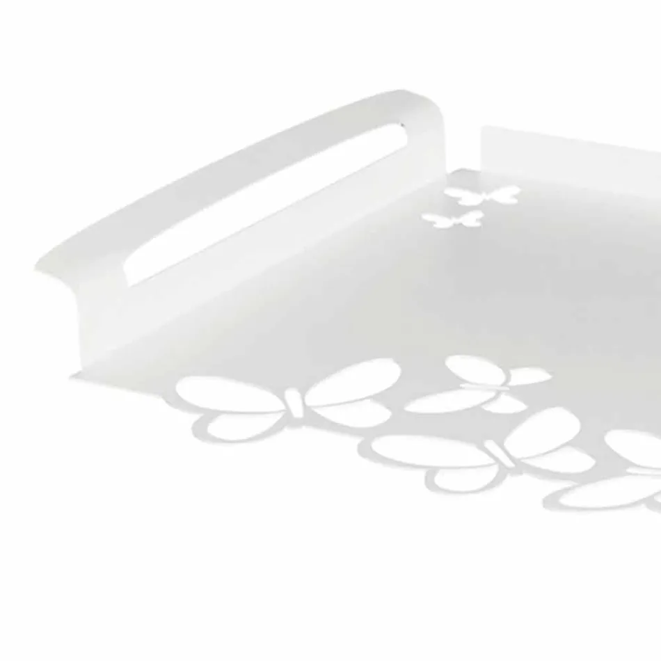 Wit, beige of ivoorkleurig design dienblad gemaakt in Italië - Leiden Viadurini