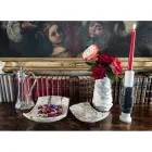 Gebogen decoratief dienblad in Arabescato marmer gemaakt in Italië - Clifton Viadurini