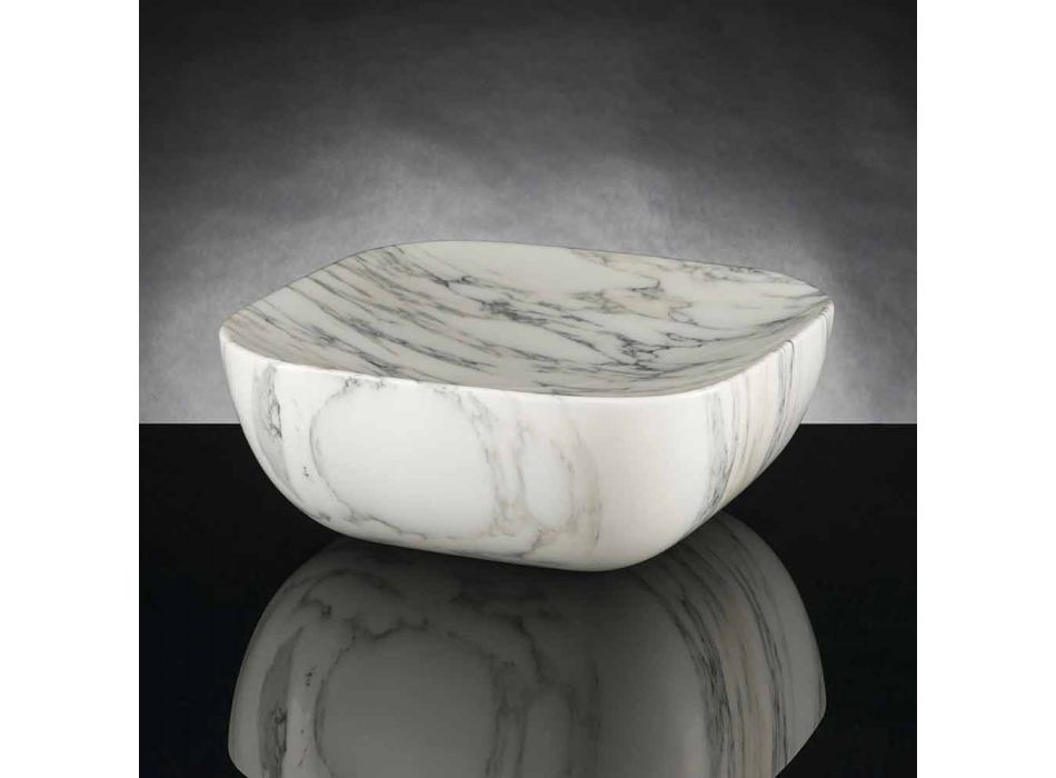 Design dienblad in Arabescato wit Carrara-marmer Made in Italy - Rock Viadurini
