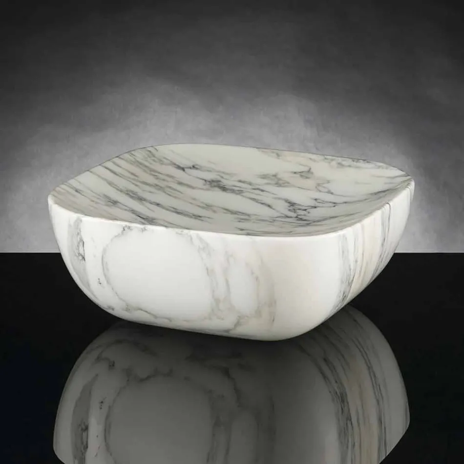 Design dienblad in Arabescato wit Carrara-marmer Made in Italy - Rock Viadurini