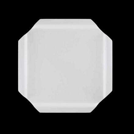 Witte Corian vierkante keuken snijplank met hoeken - Ivanova Viadurini