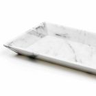 Rechthoekig dienblad in wit Carrara-marmer gemaakt in Italië - Vassili Viadurini