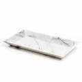 Rechthoekig dienblad in wit Carrara-marmer gemaakt in Italië - Vassili