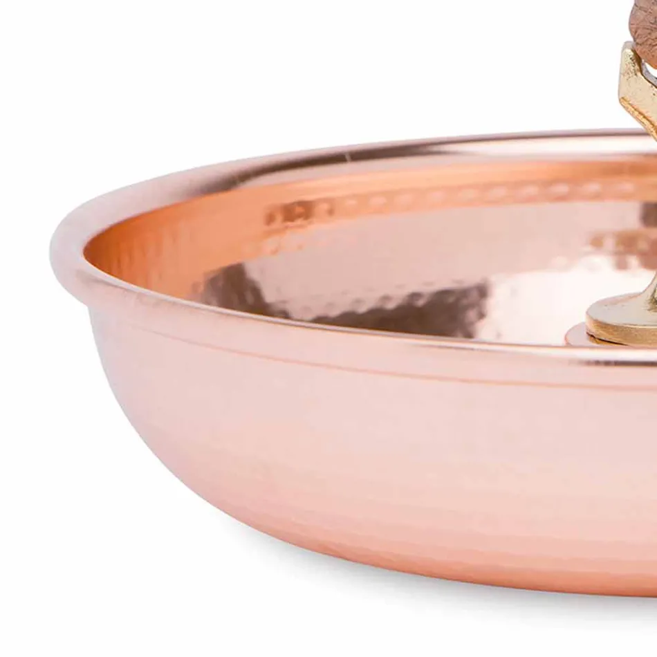 Handgemaakt Vertind Koperen Notenkraker Dienblad 28 cm - Paronzo Viadurini