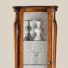Klassieke vitrine met witte of notenhouten deur Made in Italy - Caligola Viadurini
