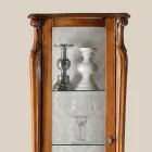 Klassieke vitrine met witte of notenhouten deur Made in Italy - Caligola Viadurini