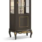 Klassieke vitrine in wit walnoot- of mokahout Made in Italy - Chantilly Viadurini