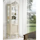 Klassieke vitrine in wit walnoot- of mokahout Made in Italy - Chantilly Viadurini