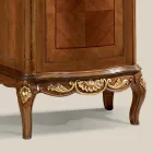 Klassieke vitrine in wit walnoot- of mokahout Made in Italy - Chantilly Viadurini