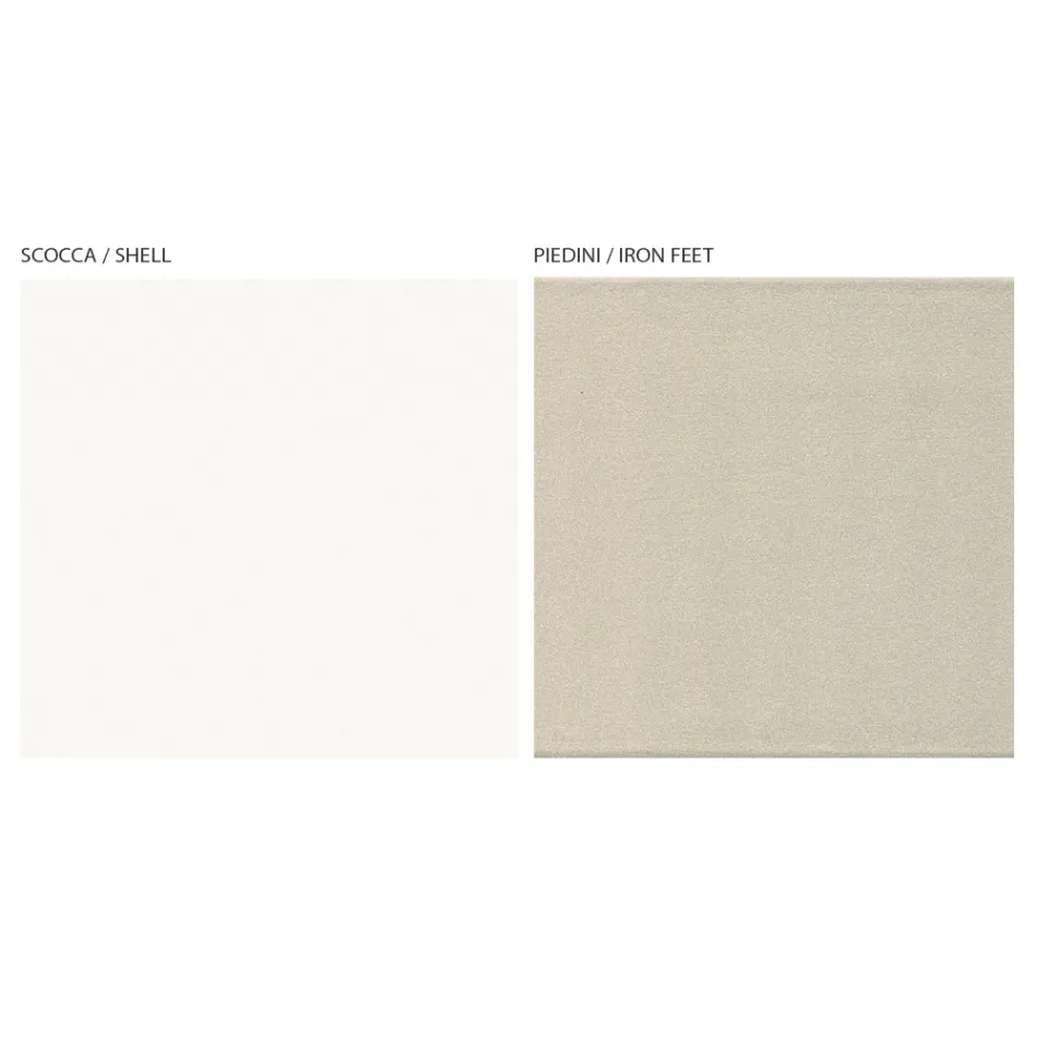 Woonkamervitrine met 1 deur in wit en Canaletto-afwerking Made in Italy - Gerd Viadurini