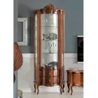 Woonkamer vitrinekast 1 deur en 2 houten lades Made in Italy - Leonor Viadurini