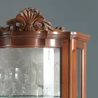 Woonkamer vitrinekast 1 deur en 2 houten lades Made in Italy - Leonor Viadurini