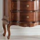 Woonkamer vitrinekast 1 deur en 2 houten lades Made in Italy - Leonor Viadurini