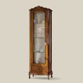 Klassieke woonkamervitrine in walnoothout 1 deur Made in Italy - Ronald