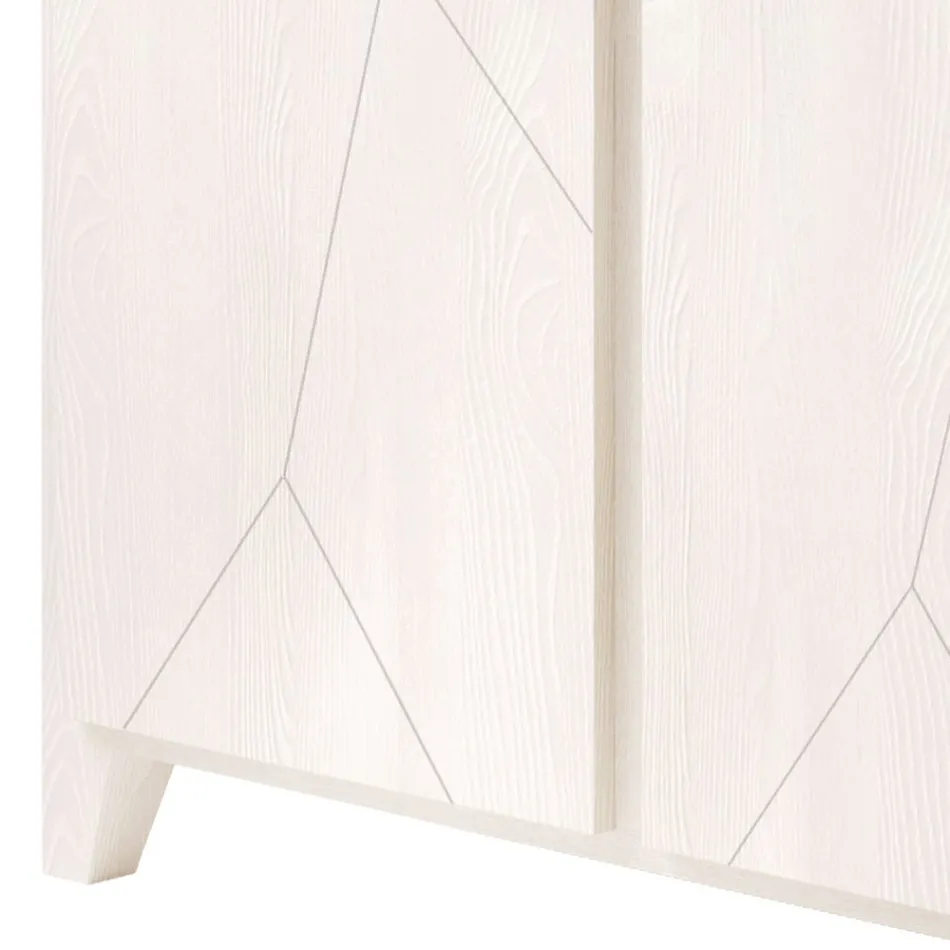 Structuur van de woonkamervitrine in massief dennenhout Made in Italy - Pascual Viadurini