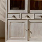 Massief teakhouten vitrinekast met 4 deuren en 3 laden - Aikido Viadurini