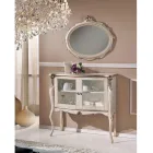 Woonkamervitrine 2 deuren in walnoot of wit hout Gemaakt in Italië - Londen Viadurini