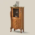 Woonkamervitrine met 1 glazen deur en 3 lades Made in Italy - London Viadurini