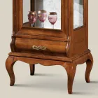 Luxe woonkamervitrine in klassiek notenhout gemaakt in Italië - Hastings Viadurini