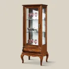 Luxe woonkamervitrine in klassiek notenhout gemaakt in Italië - Hastings Viadurini