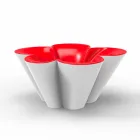 Vondom Agatha plantenbak van modern buiten gekleurd polyethyleen ontwerp Viadurini