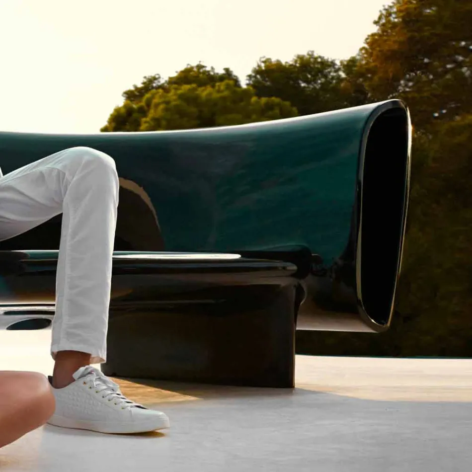 Vondom Bum Bum modern design zwart gelakte tuinbank Viadurini