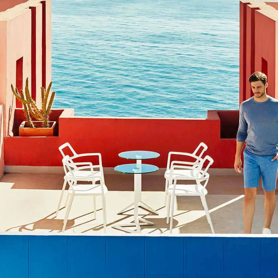 Vondom Delta moderne design polypropyleen tuinstoel Viadurini