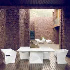 Vondom Faz wit gelakte tuintafel L200xP100cm ontwerp Viadurini