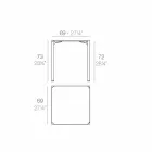 Vondom Quartz outdoor vierkante tafel van modern design Viadurini