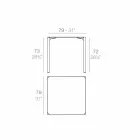 Vondom Quartz outdoor vierkante tafel van modern design Viadurini