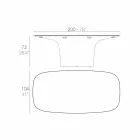 Witte designtafel Vondom Ufo L200xP100 cm Viadurini