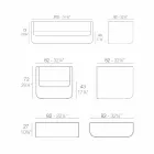Openluchtlounge Vondom Ulm met modern wit ontwerp Viadurini