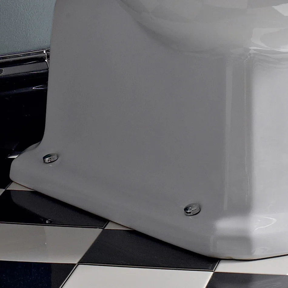 Water Monobloc Classic in wit keramiek met doos Made in Italy - Marwa Viadurini